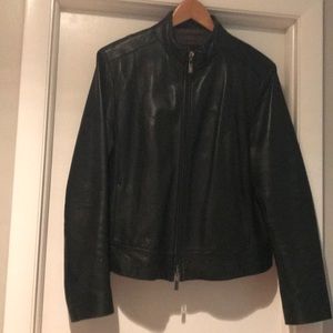 Leather jacket in large